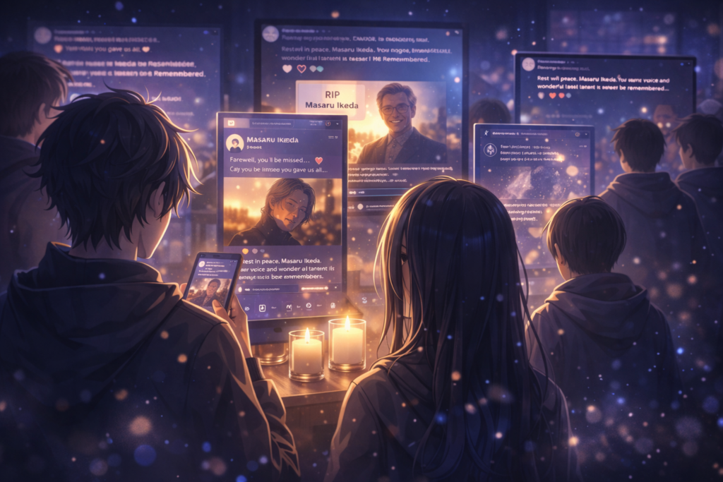 Global anime community expressing their grief and gratitude online.