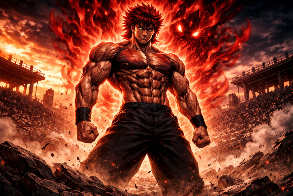 Yujiro Hanma unleashes his overwhelming physical dominance