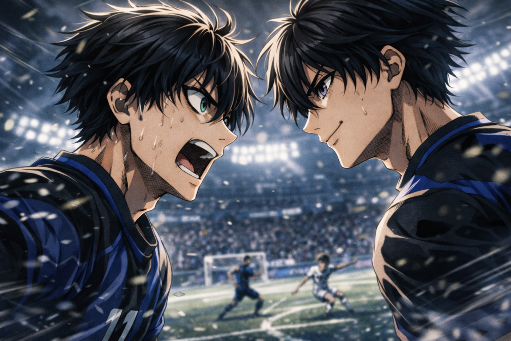 Captures the psychological clash where Isagi is labeled “ordinary,” igniting his deepest insecurity.