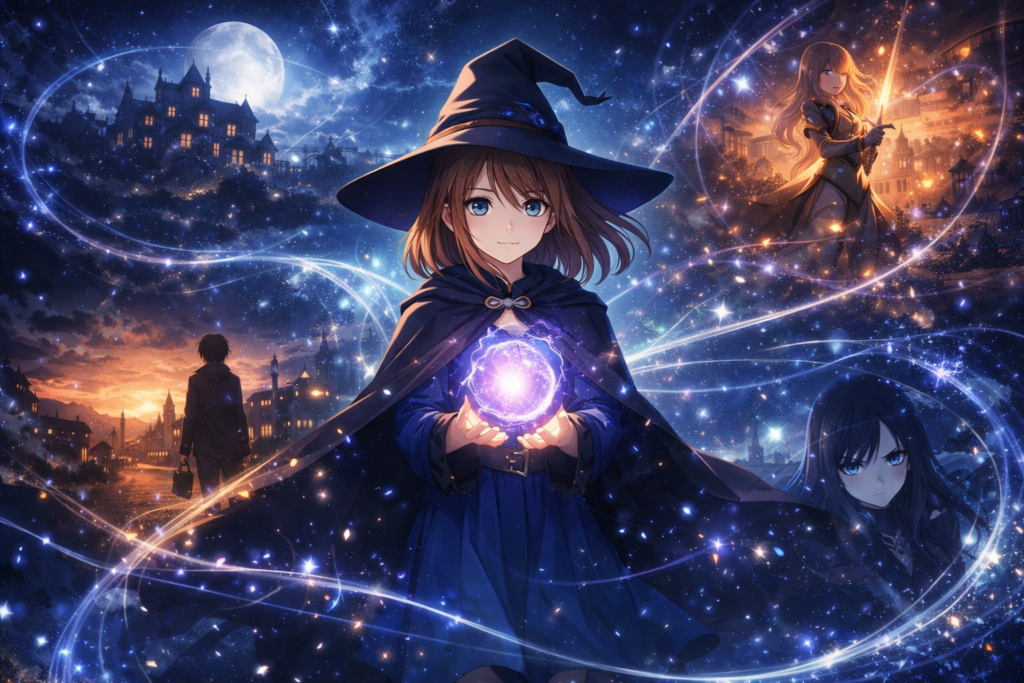 Visually connecting Witch on the Holy Night to its larger mythological world.