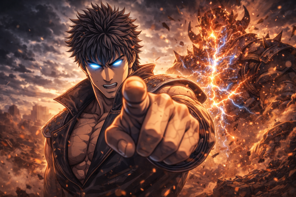 The iconic moment when Kenshiro delivers his legendary line: “You are already dead.”