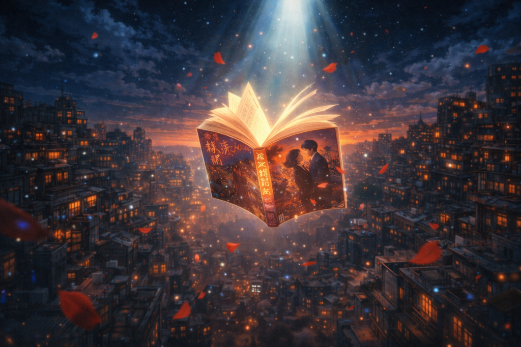 A symbolic visual representing the conclusion of Kowloon Generic Romance with volume 12