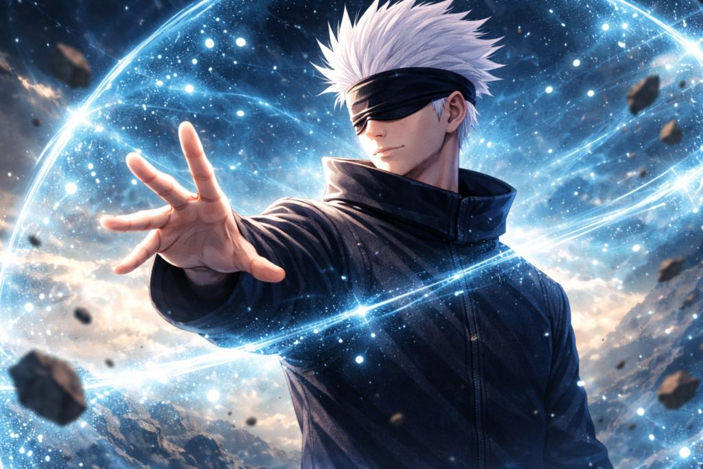 The strongest sorcerer effortlessly activates his Infinity technique, making himself untouchable.