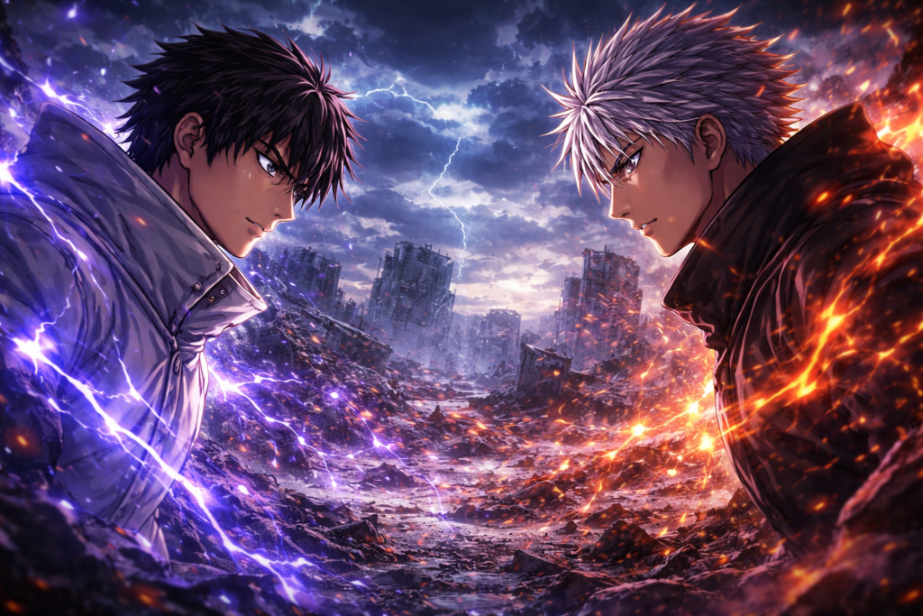 Symbolizes the strategic battles and mind games expected in the Sendai Colony arc.