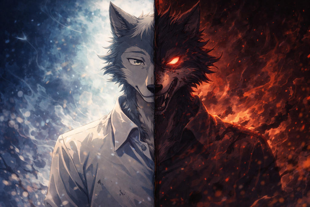 Represents Legoshi’s internal struggle between instinct and morality—a key theme of the series.