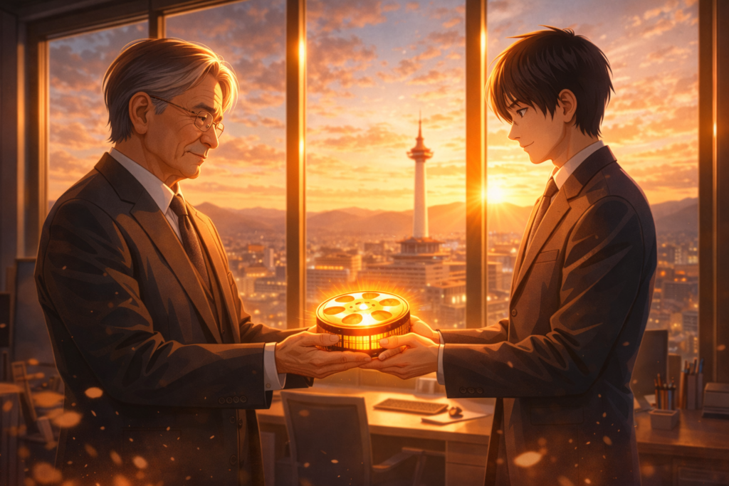 Represents the transition of leadership to Shinichiro Hatta and the continuation of Kyoto Animation’s legacy.