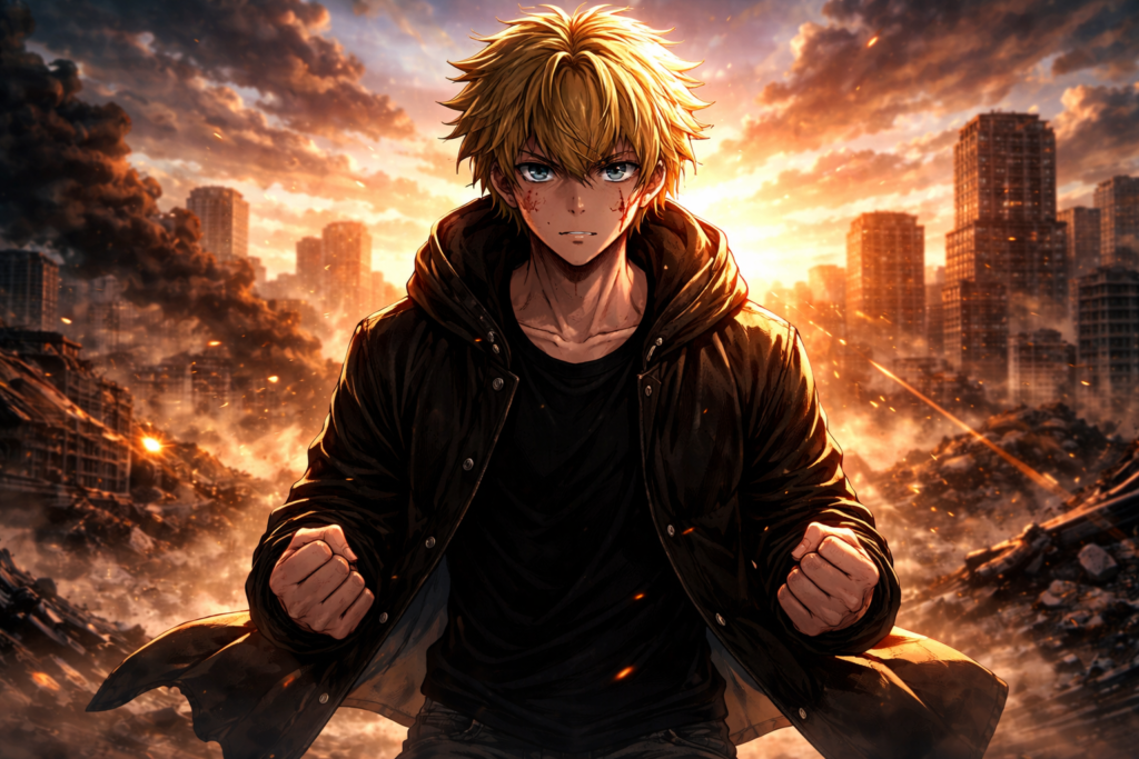 Represents Takemichi’s unwavering resolve to change the future despite overwhelming odds.