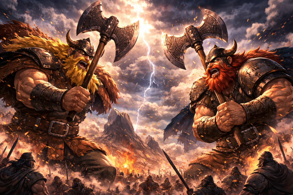 The legendary giant captains Dorry and Brogy perform a shocking act of honor to reclaim their pride and break free from the mysterious Dom-Universe state.