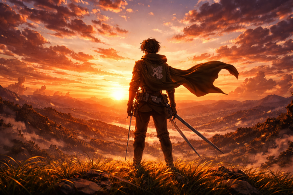 A symbolic representation of Eren’s journey and controversial final choices.