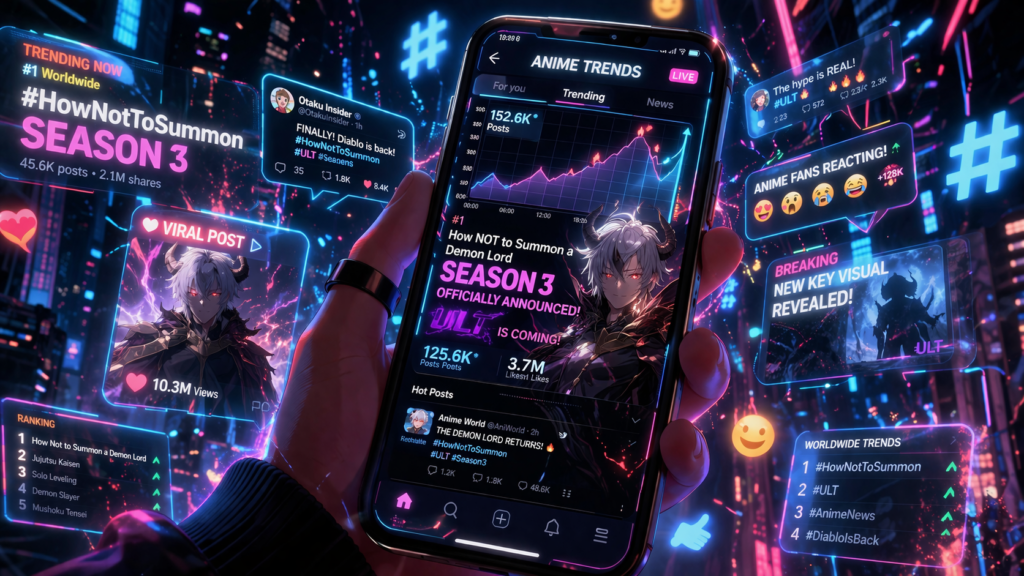 Visualizes the hype and trending surge after the Season 3 announcement—perfect for Google Discover appeal.