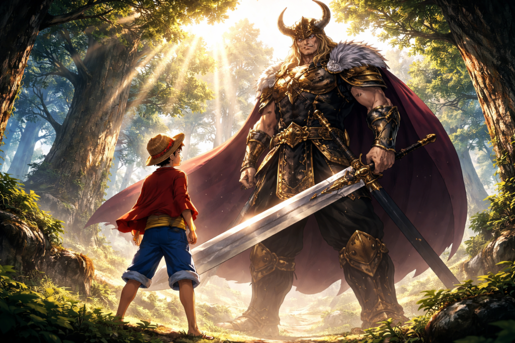 The powerful first meeting between Luffy and Loki, set in the legendary land of Elbaf, where giants and destiny collide.