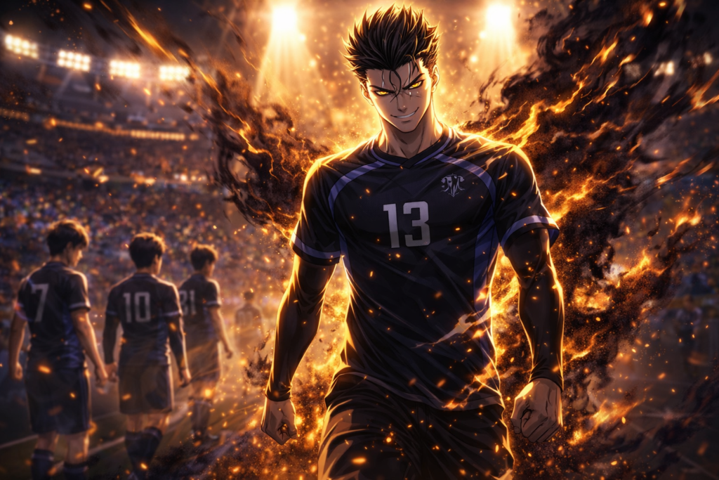 Depicts Barou’s dramatic entry as the ‘King,’ ready to finish the play and dominate the field.