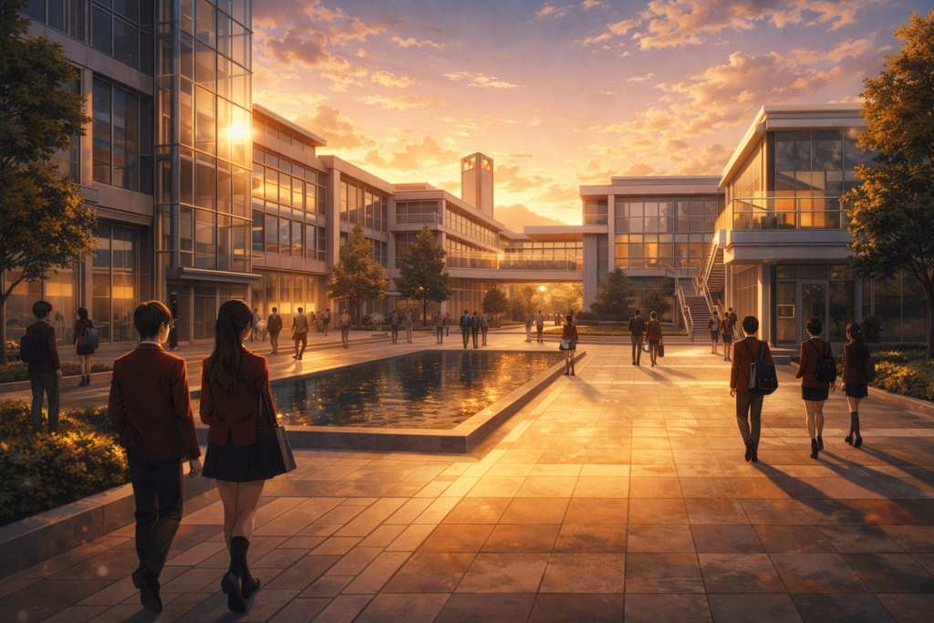 The prestigious school setting hides a ruthless system where only the smartest survive.