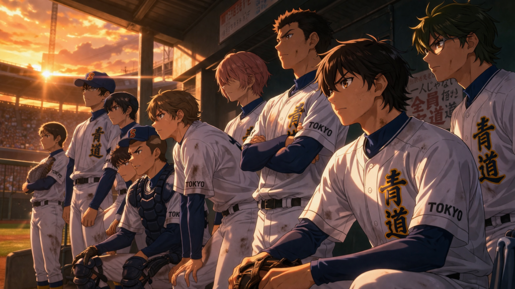 Represents teamwork, unity, and the emotional core of Seidou High’s journey.
