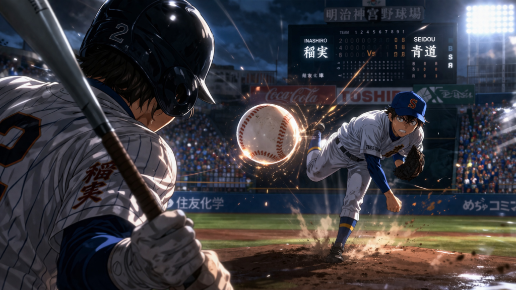A thrilling climax visual capturing the decisive moment of a crucial match.
