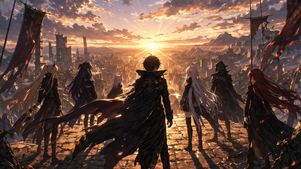 A hopeful yet intense visual teasing future conflicts and character growth.