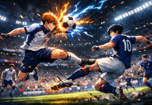 Epic soccer showdown under stadium lights