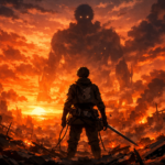 Lone soldier facing the Titan