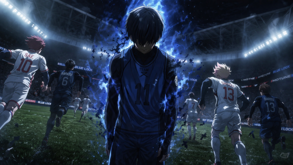 This image captures Isagi’s emotional collapse as he realizes he is no longer the center of the game.