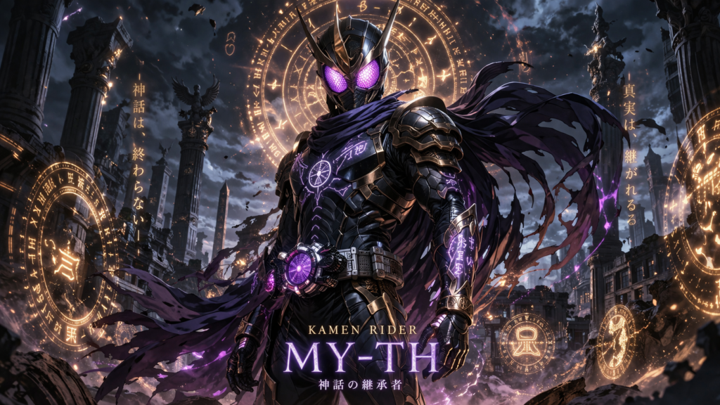 A conceptual visual for the MY-TH series, hinting at mythology, mystery, and a fresh storyline.