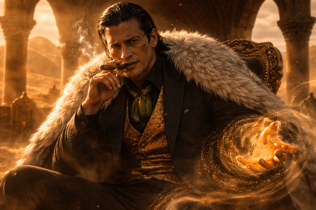 Highlights the main antagonist Crocodile as a powerful and dangerous presence.