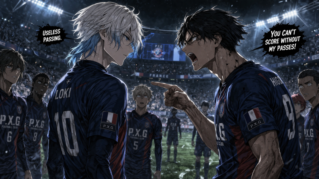 Highlights internal conflict within the French team, building tension before the next attack.