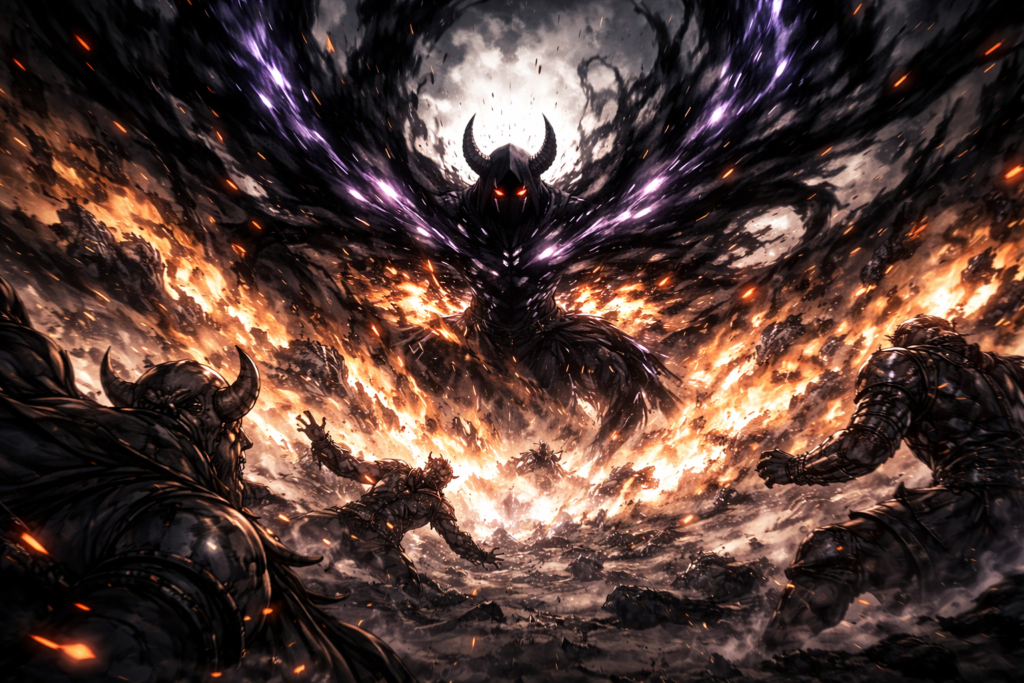 The mysterious “Omen” black flame devastates everything in its path, proving to be both destructive and unstoppable.