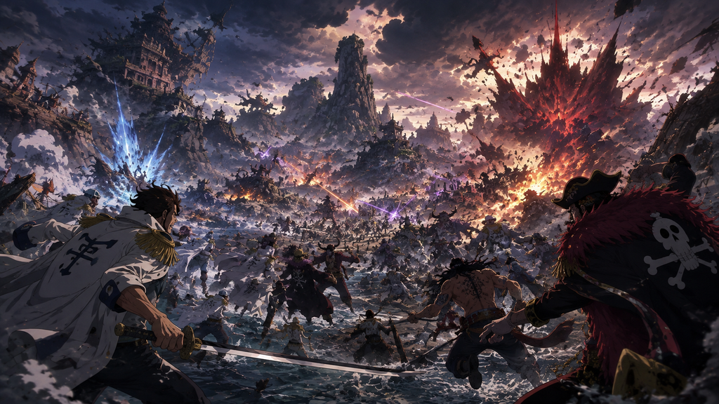 A dramatic recreation of the legendary battle that changed the history of the One Piece world.